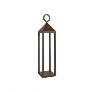 Rossini Illuminazione - Lanterne Pic Nic led moderne 2,2 w IP54 rechargeable et dimmable h. Corten de 43 cm