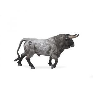 DQB DeQUBE- Bravo Cárdeno Trotando deqube,deqube, Figurine de Taureau, 90110002, Gris, 17x8x4,2