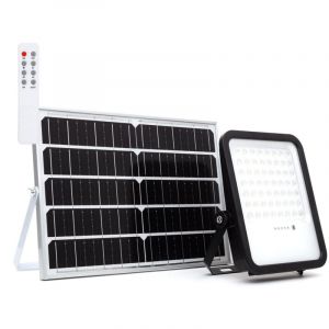 Projecteur Solaire Extérieur LED Nurda 20W 2100 lm IP65 avec Télécommande 4000K Blanc neutre