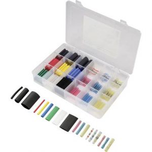 Tru Components Assortiment de gaines thermorétractables 2:1, 3:1 1567341 215 pièces