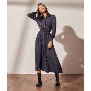 Image de ETAM Robe longue boutonnée - Aby - S - Bleu - Femme - Taille S