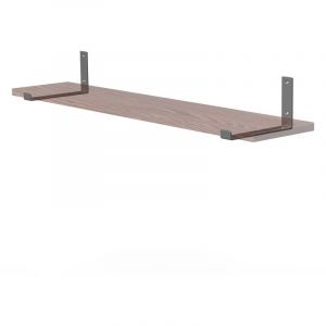 ML-Design Lot de 2 Supports d'Étagère 25 x 14 x 4 cm, en Métal, Gris, Style Industriel, en