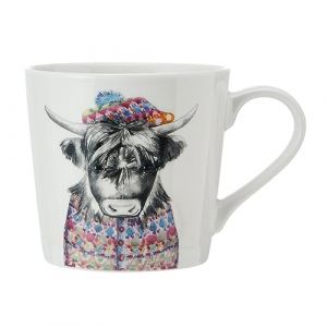 Mikasa x Tipperleyhill tasse en porcelaine, 380ml, tasse en porcelaine fine avec détails en or véritable, mug fantaisie pour le thé et le café avec impression de souris, emballage cadeau