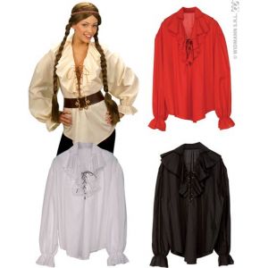 Image de Widmann Chemise pirate renaissance femme rouge