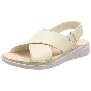 Clarks Sandales plates à fermeture autoagrippante Blanc - Taille 36