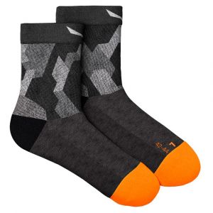 Image de Salewa Chaussettes Moyennes Pedroc Camo EU 39-41 Black Out / Fluo Orange