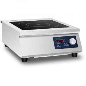 Plaque a induction 1 feu posable avec cadre inox table de cuisson portative (foyer 33 cm, 5 000 watts, 60 240 °c, acier inoxydable