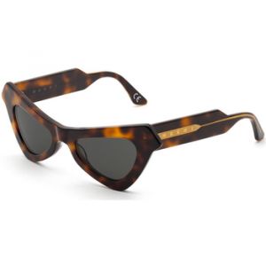 MARNI Unisex Fairy Pools Havana LDG Lunettes de soleil Acétate Havane Gris Cat Eye Normale