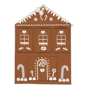 Calendrier de l'Avent mural - Maison Gingerbread