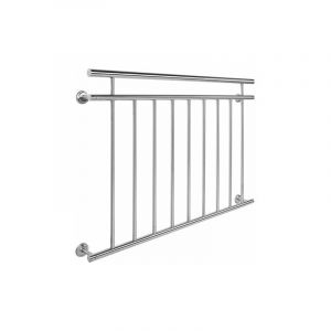BC-Elec ABR128 Garde-corps de porte fenêtre 128x90cm balustrade main courante rambarde acier inoxydable