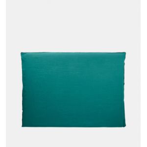 Madura - Housse de tête de lit 150x134 cm Lagon et feston noir - nino - Lagon et feston noir