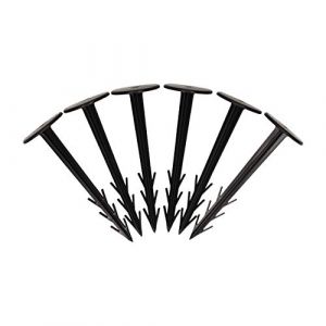 GARDENIX Terrapin Lot de 50 piquets de Terre pour Fixation de Toile Anti-Mauvaises Herbes, ou Filet Anti-Taupe Noir