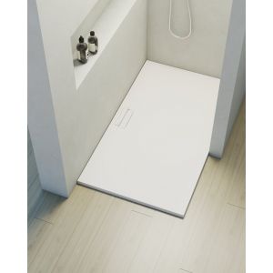 Receveur de douche extraplat rectangulaire blanc 80x140 cm Shile