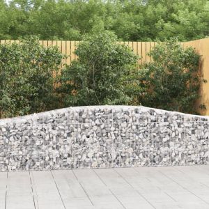 VidaXL Paniers à gabions arqués 2 pcs 400x50x60/80 cm Fer galvanisé