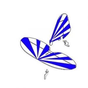 Kyosho Empennage Bleu - Minium Clipped Wing