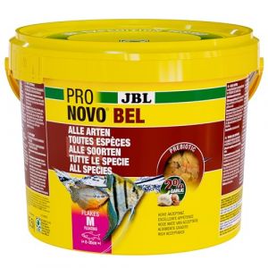 JBL PRONOVO BEL FLAKES, Aliment de Base pour tous Poissons d'Aquarium de 8-20 cm, Flocons pour Poissons, taille M, 5,5 L