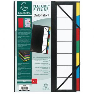 Image de Exacompta Lot de 6 trieurs rigides Ordonator 7 compartiments - Noir - 55321E