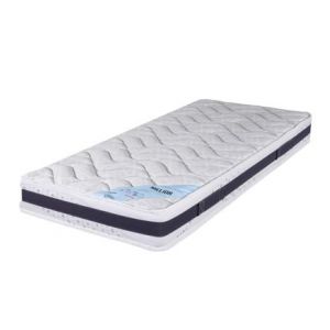 Ebac Literie - Matelas Melior 160x200 - Mousse - Hauteur 21 cm - Soutien 5 zones confort - Blanc