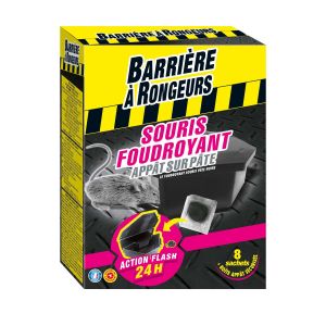 Souris foudroyant - Appât sur pâte 80g avec boîte appât intégrée