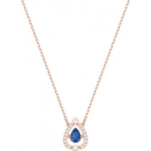 Swarovski Collier et pendentif 5465281 - Collier et pendentif Goutte D'Eau Bleue Flottante Femme