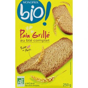 Monoprix Bio Pain grill&eacute; au bl&eacute; complet bio