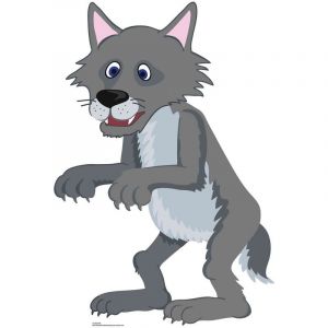 Star Cutouts Figurine en carton Loup Petit chaperon rouge des contes de fées 89 cm