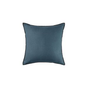 Housse de coussin 40x40 cm Pétrole et bourdon noir en Lin