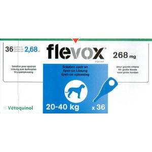 Image de Vetoquinol Flevox 268 mg - Solution Spot-On antiparasitaire pour chien 20-40 Kg