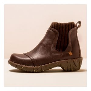 El Naturalista Pour femme. Bottines Ne23 Natural Grain Brown marron