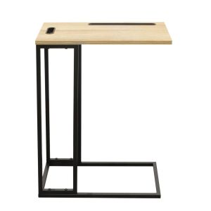 The home deco factory Table D'appoint Pour Ordinateur Ou Tablette - Marron Et Noir