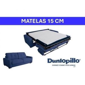 Dunlopillo Canap&eacute; convertible SOA 2/3 places Saphir matelas 15 cm