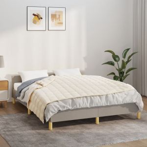 VidaXL Couverture lestée Crème clair 150x200 cm 7 kg Tissu - Cream