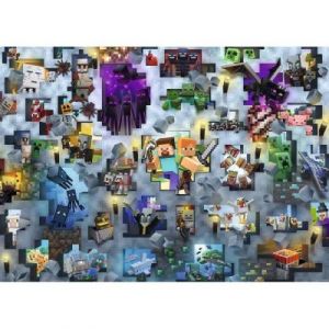 Ravensburger Puzzle Adulte - Puzzle 1000 pièces - Minecraft - Adultes et Enfants à partir de 14 Ans - Puzzle de qualité supérieure - Jeux vidéo Minecraft - 12000422