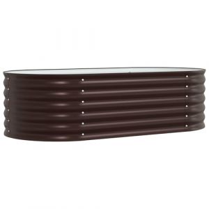 VidaXL Jardinère Élevée Marron 160x80x44 cm Acier Galvanisé