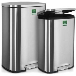 Poubelle Dustin Fermeture automatique Acier inoxydable Capacit&eacute;: 50 litres