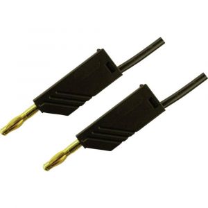 SKS Hirschmann Cordon de mesure 934063700 [ Banane mâle 4 mm - Banane mâle 4 mm] noir 1 m 1 pc(s)