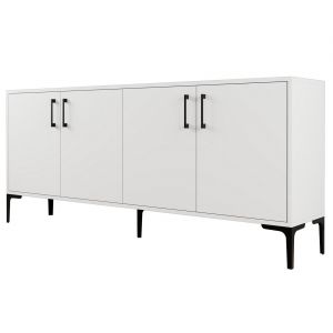 Cotecosy Buffet Kiev - 180 x 78 x 35 cm - blanc & noir