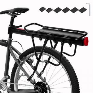 Porte-Bagage Vélo Arrière en Alliage d'Aluminium, Porte Bagage VTT Réglable Universel, Libération Rapide, Charge maximale de 50 kg