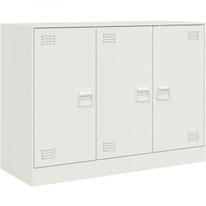 VidaXL Buffet blanc 99x39x73 cm acier, armoire, armoire latérale, armoire de rangement, armoires, placard, buffet haut, organisateur de maison