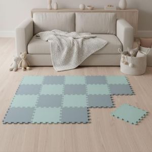 Tapis de Sol B&eacute;b&eacute; - 30x30 cm Dalles en Mousse EVA - Carr&eacute;s Puzzle Enfant - 18 Pi&egrave;ces