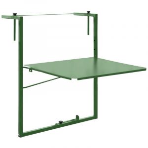 Table de balcon r&eacute;glable Sol&eacute;a - 55x45 cm - vert p&acirc;le