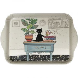 Plateau m&eacute;lamine Chaton Bureau Kiub Bug Art PM