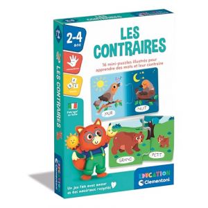 Clementoni Contraires | Contient 16 Mini Puzzles et 1 Guide. | 2 Ans | 52789