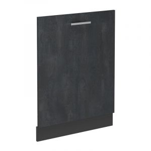 Vicco - Façade de lave-vaisselle R-Line, Béton noir, 60cm sans pt