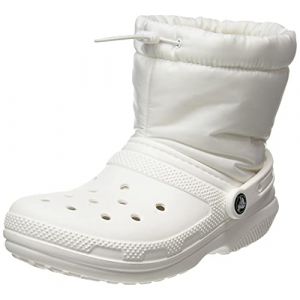 Crocs Classic Lined Neo Puff Boot - Chaussures hiver taille M4 / W6, gris/blanc