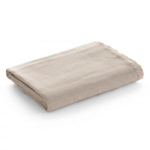 Plaid couvre-lit en coton doux pierre 230x280 cm