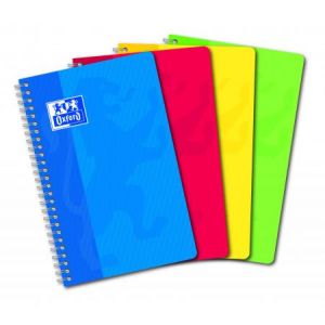 Oxford 100103154 - Carnet Classique rel. intégrale 11 x 17 cm 100 pages 90g/m², Grands carreaux, assortis