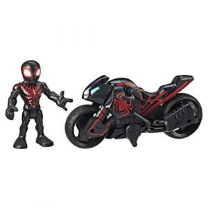 Image de Playskool Marvel Spider-Man Super Hero Adventures - Moto de l'araignée Kid Arachnid et figurine 12,5 cm