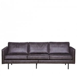 Image de Woood BRONCO - Grand canapé 4 places vintage - Noir