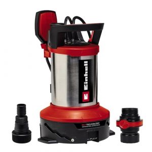 Einhell Pompe d’évacuation pour eaux chargées GE-DP 7535 N LL ECO 2-en-1 (750 W, Ø de particules jusqu’à 35 mm, débit de refoulement max. 18 500 L/h, avec connecteur rapide/adaptateur universel)